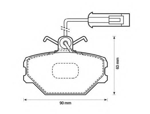 BENDIX 571330B Комплект тормозных колодок, дисковый тормоз