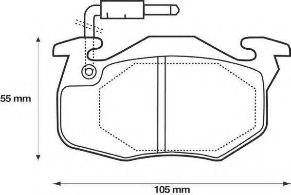 BENDIX 571332B Комплект тормозных колодок, дисковый тормоз