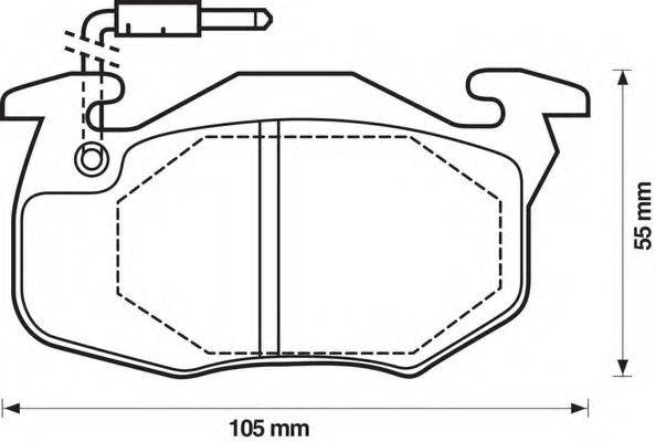 BENDIX 571333B Комплект тормозных колодок, дисковый тормоз