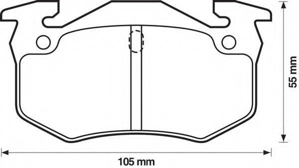 BENDIX 571334B Комплект тормозных колодок, дисковый тормоз