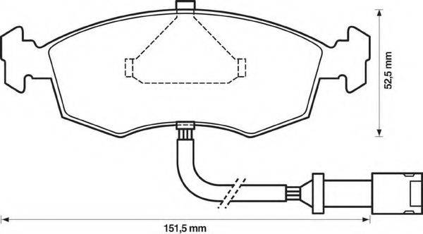 BENDIX 571351B Комплект тормозных колодок, дисковый тормоз