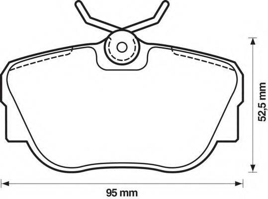 BENDIX 571352B Комплект тормозных колодок, дисковый тормоз