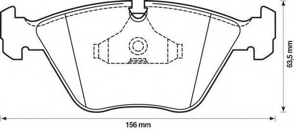 BENDIX 571355B Комплект тормозных колодок, дисковый тормоз