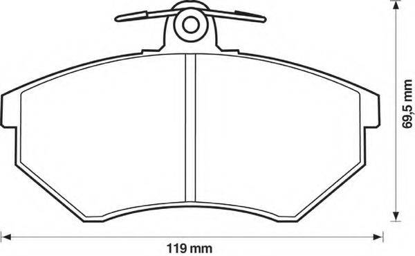 BENDIX 571357B Комплект тормозных колодок, дисковый тормоз