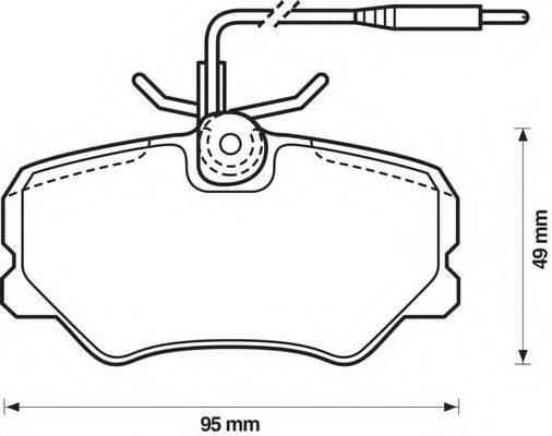 BENDIX 571359B Комплект тормозных колодок, дисковый тормоз