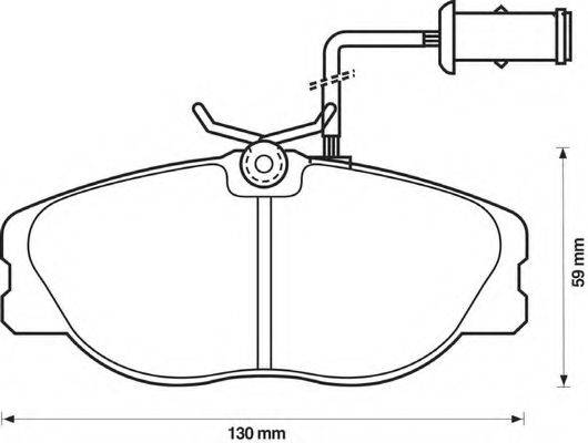 BENDIX 571365B Комплект тормозных колодок, дисковый тормоз