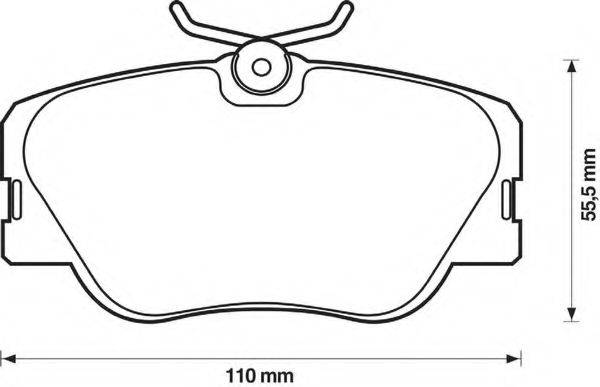 BENDIX 571382B Комплект тормозных колодок, дисковый тормоз