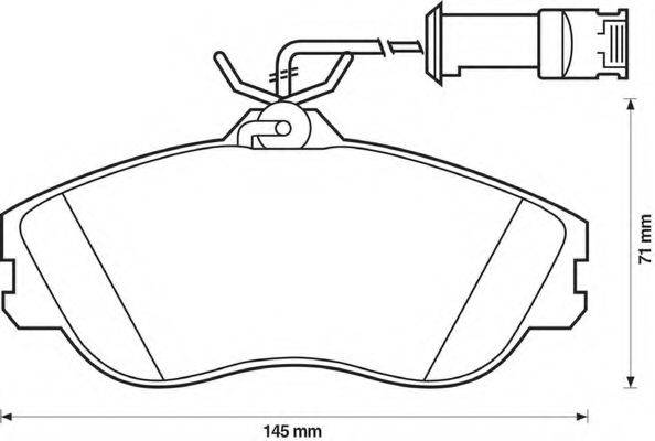 BENDIX 571402B Комплект тормозных колодок, дисковый тормоз