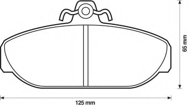 BENDIX 571404B Комплект тормозных колодок, дисковый тормоз