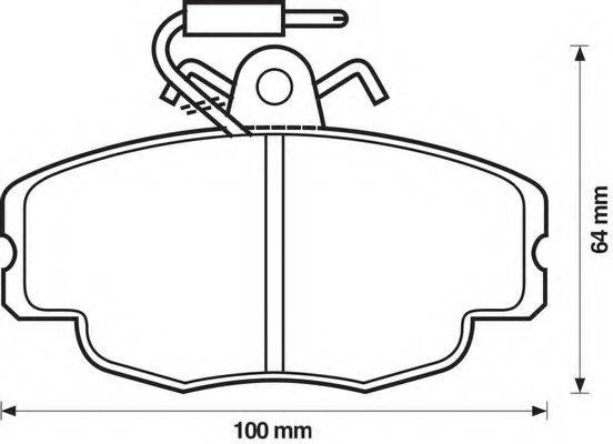 BENDIX 571405B Комплект тормозных колодок, дисковый тормоз