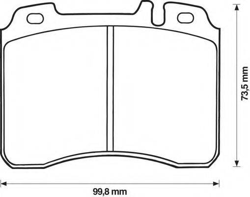 BENDIX 571413B Комплект тормозных колодок, дисковый тормоз