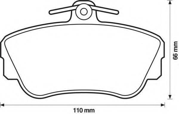 BENDIX 571414B Комплект тормозных колодок, дисковый тормоз