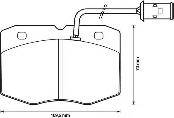 BENDIX 571416B Комплект тормозных колодок, дисковый тормоз