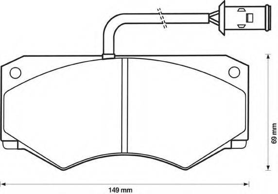 BENDIX 571419B Комплект тормозных колодок, дисковый тормоз