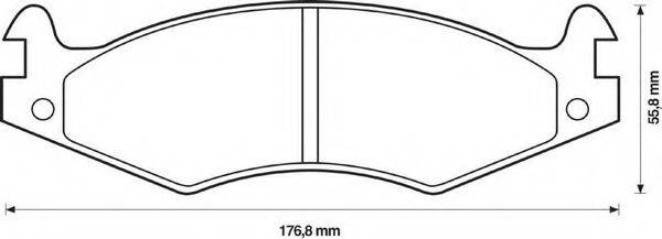 BENDIX 571424B Комплект тормозных колодок, дисковый тормоз