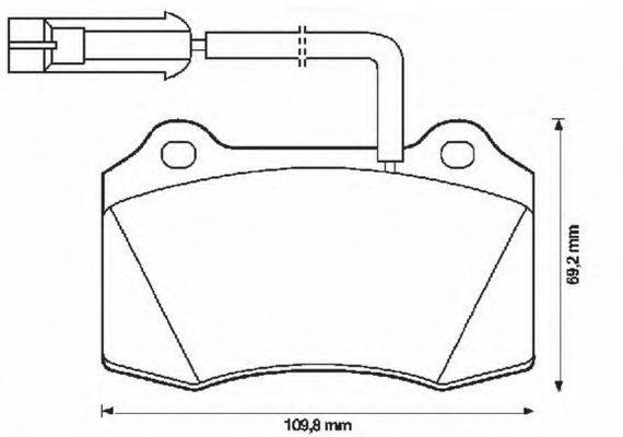 BENDIX 571427B Комплект тормозных колодок, дисковый тормоз