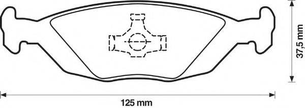 BENDIX 571428B Комплект тормозных колодок, дисковый тормоз