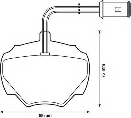 BENDIX 571440B Комплект тормозных колодок, дисковый тормоз