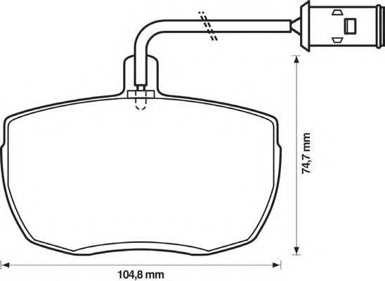 BENDIX 571442B Комплект тормозных колодок, дисковый тормоз