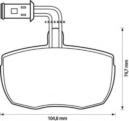 BENDIX 571444B Комплект тормозных колодок, дисковый тормоз