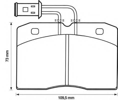 BENDIX 571447B Комплект тормозных колодок, дисковый тормоз