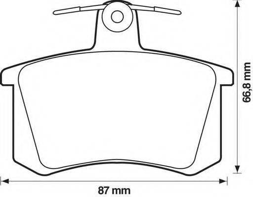 BENDIX 571462B Комплект тормозных колодок, дисковый тормоз