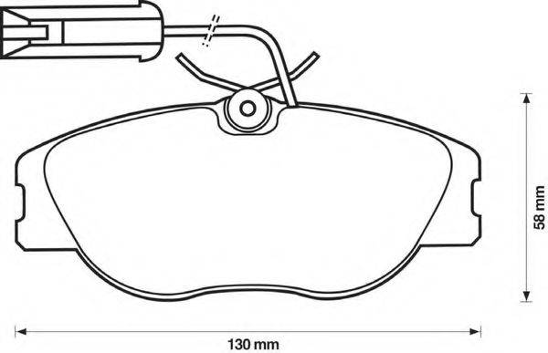 BENDIX 571472B Комплект тормозных колодок, дисковый тормоз