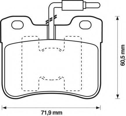 BENDIX 571473B Комплект тормозных колодок, дисковый тормоз