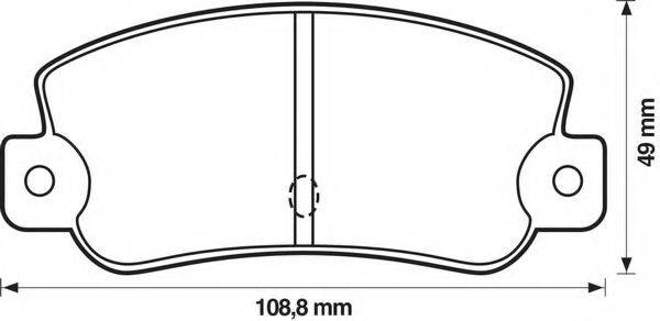 BENDIX 571474B Комплект тормозных колодок, дисковый тормоз