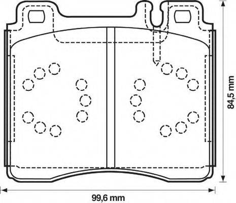 BENDIX 571477B Комплект тормозных колодок, дисковый тормоз