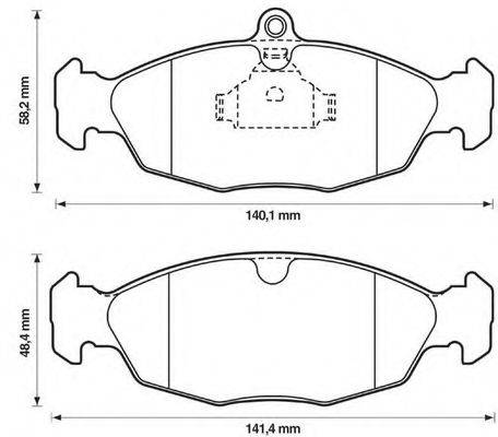 BENDIX 571492B Комплект тормозных колодок, дисковый тормоз