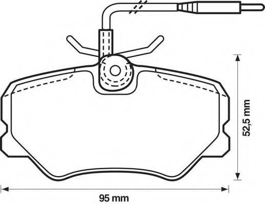 BENDIX 571510B Комплект тормозных колодок, дисковый тормоз