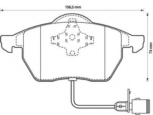 BENDIX 571512B Комплект тормозных колодок, дисковый тормоз