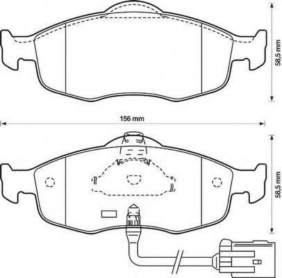 BENDIX 571522B Комплект тормозных колодок, дисковый тормоз