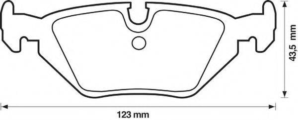 BENDIX 571527B Комплект тормозных колодок, дисковый тормоз