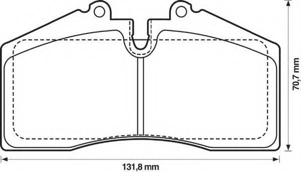 BENDIX 571534B Комплект тормозных колодок, дисковый тормоз