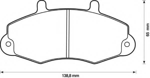 BENDIX 571745B Комплект тормозных колодок, дисковый тормоз