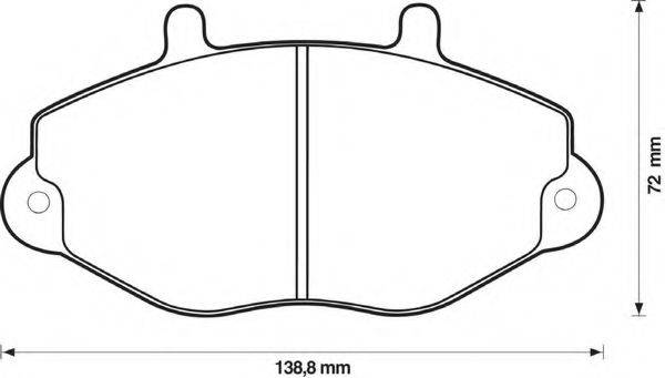 BENDIX 571746B Комплект тормозных колодок, дисковый тормоз