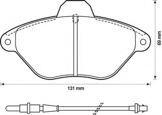 BENDIX 571756B Комплект тормозных колодок, дисковый тормоз