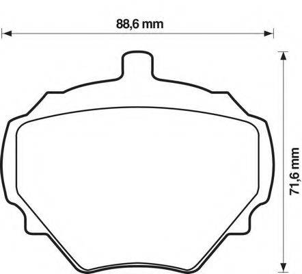 BENDIX 571803B Комплект тормозных колодок, дисковый тормоз