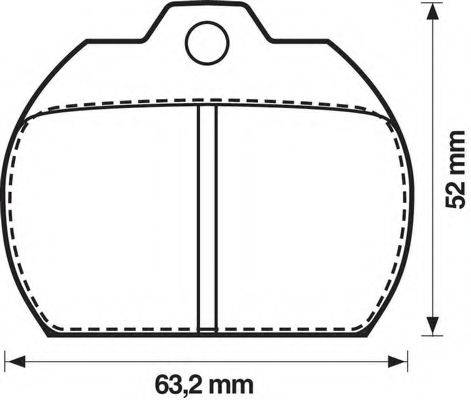 BENDIX 571807B Комплект тормозных колодок, дисковый тормоз