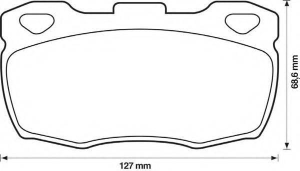 BENDIX 571827B Комплект тормозных колодок, дисковый тормоз