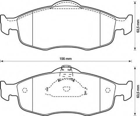 BENDIX 571832B Комплект тормозных колодок, дисковый тормоз