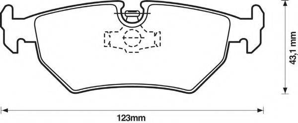 BENDIX 571837B Комплект тормозных колодок, дисковый тормоз