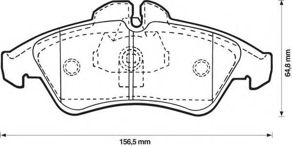 BENDIX 571844B Комплект тормозных колодок, дисковый тормоз