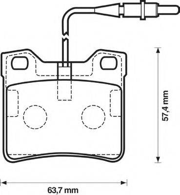 BENDIX 571845B Комплект тормозных колодок, дисковый тормоз