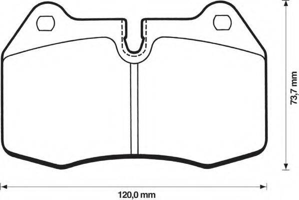 BENDIX 571852B Комплект тормозных колодок, дисковый тормоз