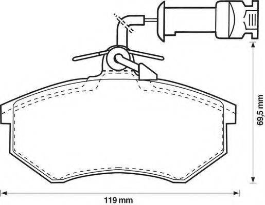 BENDIX 571864B Комплект тормозных колодок, дисковый тормоз