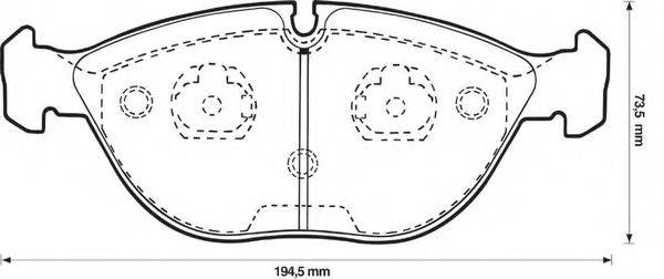 BENDIX 571872B Комплект тормозных колодок, дисковый тормоз