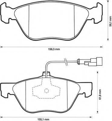 BENDIX 571884B Комплект тормозных колодок, дисковый тормоз